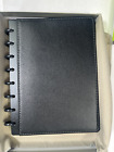 Levenger Circa Foldover Notebook Size Junior Black Leather Bomber New In Box