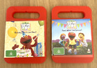 2 x Elmo's World DVDs Birthdays, Games and More (DVD 2005) Food, Water, Exercise