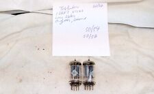 Matching Pair Telefunken 12AX7 Tubes Tested NOS Western Germany Long Plates
