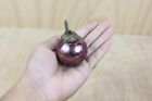 Antique Purple Glass German Kugel Ball: Small Crackled Christmas Ornament