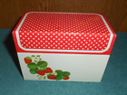 Strawberry Recipe Box  - Metal Box