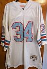 Mitchell & Ness 1980 ThrowBack Houston Oilers Earl Campbell #34 Jersey Size 54
