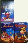 Sealed -Walt Disney- Vintage VHS Movie Video Tape Lot - Aladdin/Fantasia+++
