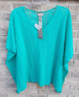 CHICO'S -Turquoise Lace Poncho, Women's S/M,  $59.95 New with Tags