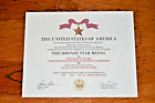 The Bronze Star Medal Replacement Certificate