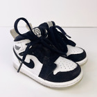 Nike Air Jordan 1 Mid Diamond Shorts Shoes DN4322-100 White Black Toddler 6 C