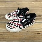 Vans Old Skool Black Red Checkered Pull On Strap Sneakers Baby Toddler US 6