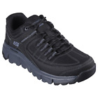 Skechers Men's Relaxed Fit Summits Sporty Lace up Sneaker, Black - Wide Size US