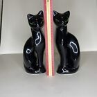 Pair Of Vintage Black Cat Figurines Set Of Two Cat Statue Kitty Cat 10 Inch
