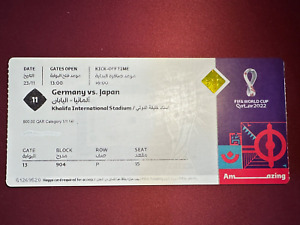 FIFA Qatar 2022 Match# 11 Germany V. Japan World Cup Ticket Category 1