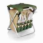 Picnic Time Garden Tool Tote Set Folding Seat 5 Hand Yard Tools NEW