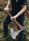 Vintage Ax Viking Double Handed Axe, Real Viking Weapon Tomahawk Throwing Ax MDM