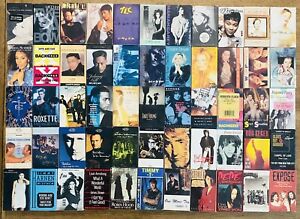 Lot Of 55 Cassette Singles, used, Various Genres, Phil Collins, Madonna, Expose,