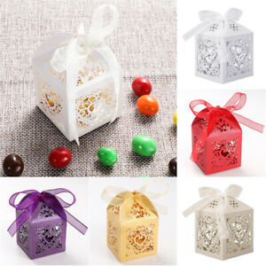 Luxury Boxes Laser Cut Candy Gift Sweets Cake Favor Wedding 25 Pc Favour Party