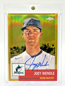 2022 Topps Chrome Platinum Gold Refractor Auto /50 Joey Wendle #CPA-JWE