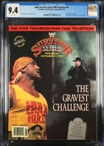 CGC 9.4 WWF SURVIVOR SERIES 1991 Program Magazine HULK HOGAN vs THE UNDERTAKER