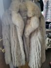 Vintage Natural Blue Fox Fur Jacket In Excellent Condition Size Small