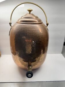 BEAUTIFUL HAND HAMMERED COPPER BEVERAGE SERVER FROM INDIA
