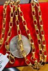 22CARAT  22K 916 Gold 20” Long Box Chain Necklace 15.1g 4.5mm Mens Women’s