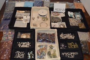 Large-Huge lot Jewelry Making Beads.7.5Lbs,Stone,Silver,Seed,Amethyst,pendants