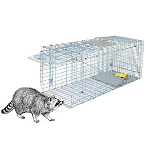 Live Animal Trap Extra Large Rodent Cage Garden Rabbit Raccoon Cat 32