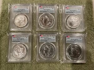 2021 MS70 PCGS MORGAN & PEACE SILVER DOLLAR First Day of Issue