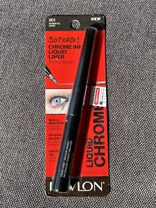 Revlon So Fierce! Chrome Ink Liquid Eyeliner, Longlasting Bold Metallic Pen #901