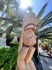 New 3’ 3” KU Tiki by Smokin' Tikis Hawaii Natural Coconut Palm Hand-carved