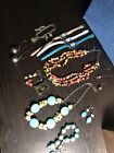 Costume Jewelry Mixed Lot of earrings & Necklaces For Wear Or Resale Modern-NICE