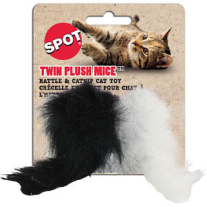 Spot Twin Plush Mice With Catnip & Rattle Cat toy