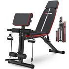 Weight Bench Adjustable Foldable Strength Training Full Body Workout Incline Gym