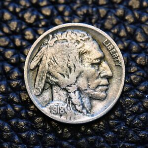 (ITM-5326) 1918-D Buffalo Nickel ~ Very Fine (VF) Condition ~ COMBINED SHIPPING!