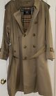 Vintage Burberrys Mens Tan Trench Coat Nova Checked Removable Wool Liner 40 S
