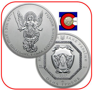 2017 Ukraine Archangel Michael Silver 1 oz Coin in original capsule