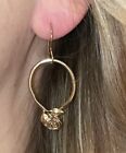 James Avery Solid 14K Yellow Gold Rose Dangle Drop Earrings RARE Vintage Estate