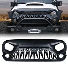 ABS Matte Black Front Grille Shark for Jeep Wrangler 07-18 JK JKU Rubicon Sahara (For: 2014 Jeep Wrangler)