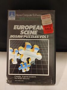 Atari 400/800 European Scene Jigsaw Puzzles Vol 1 Cassette Complete in box