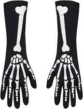 Gothic SKELETON HAND/ARM BONES LONG ELBOW GLOVES Cosplay Costume Accessory-SMALL