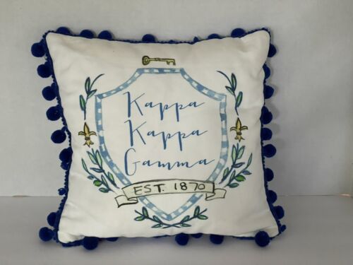 Kappa Kappa Gamma Pom Pom Pillow