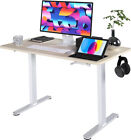 Home Office Height Adjustable Standing Desk Computer Desk Maple