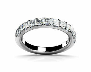 Princess Cut Wedding Anniversary Band Ring In 10K White Gold