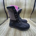 UGG Adirondack III Boots Womens Size 8 Snow Winter Waterproof 1095141 Black Gray