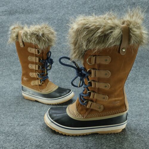 Sorel Joan Of Artic Womens 7 Brown Waterproof Winter Snow Boots NL2429 Lace Up
