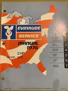 1976 Evinrude Outboard Motor Service Manual 2HP Model 2602