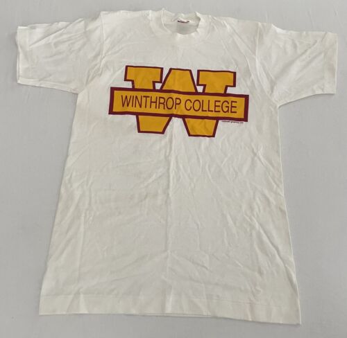 Vintage Winthrop College University Eagles Short Sleeve T Shirt 1123