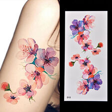 Women Waterproof Temporary Fakes Tattoo Sticker Watercolor Orchi`jm