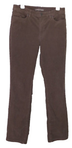 Lands End Corduroy Mid Rise Demi Bootcut Pants - SIZE 10 Tall - Brown