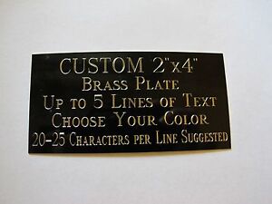 Custom Engraved Plate BRASS 2