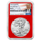 2022 $1 American Silver Eagle NGC MS70 ER Trump Label Red Core