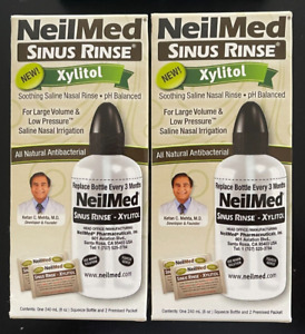 (2) NEW NeilMed Sinus Rinse, Xylitol,  Large Volume Low Pressure